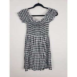 ASOS Plaid Prairie Off Shoulder Dress Size 4